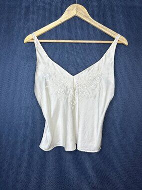 VTG Victoria’s Secret Gold Label Embroidered Silk Camisole, SMALL Y2K Coquette